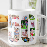 Photo Collage Number 50 - 50th Birthday Large Coffee Mug<br><div class="desc">Personalized Giant Mug for 50th Birthday. Create your own photo collage using your favourite photos. Your photographs will automatically display in the shape of the number 50 on both sides of the mug. The photo collage holds a mixture of square, portrait and landscape pictures to give you good flexibility of...</div>