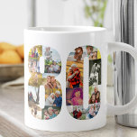 Photo Collage Number 80 - 80th Birthday Large Coffee Mug<br><div class="desc">Personalized Giant Mug for 80th Birthday. Create your own photo collage using your favourite photos. Your photographs will automatically display in the shape of the number 80 on both sides of the mug. The photo collage holds a mixture of square, portrait and landscape pictures to give you good flexibility of...</div>