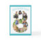 Photo Collage Number 8 Blue 8th Birthday Card