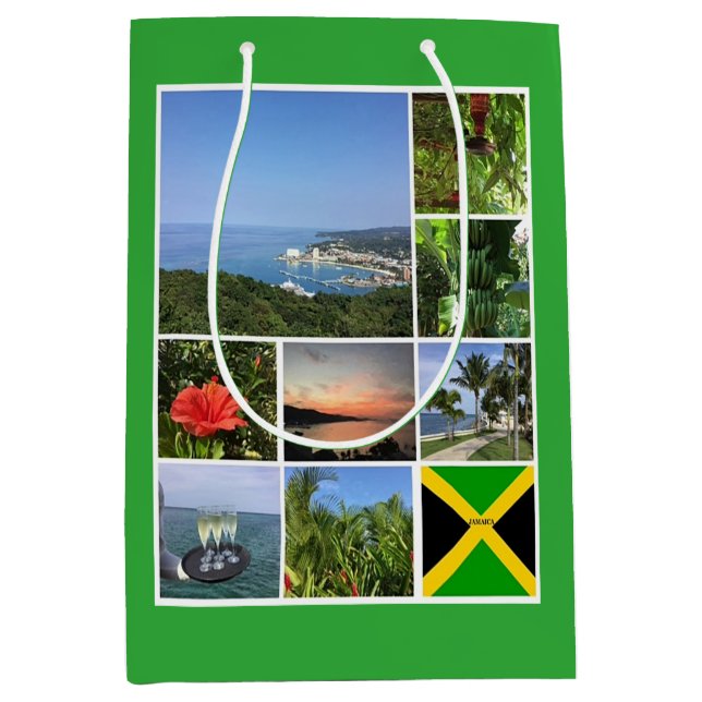 Photo Collage of Jamaica Medium Gift Bag (Front)