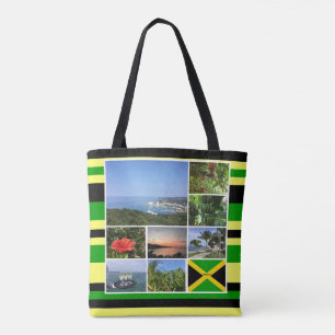 Photo Collage of Jamaica Tote Bag