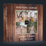 Photo collage on rustic barn wood Wedding Binder<br><div class="desc">Create your own photo collage on rustic barn wood,  wedding album.
Add your own photos,  text,  names and monograms and create a very personal and unique wedding album.</div>
