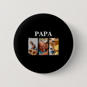 Photo Collage Papa D Gift  2 Inch Round Button