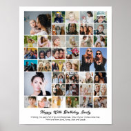 Photo Collage Personalized Birthday Gift Poster