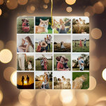 Photo Collage Personalized Family Ceramic Ornament<br><div class="desc">Create Your Own Photo Collage Ornament. Simply add your photos for a custom family Christmas ornament.</div>