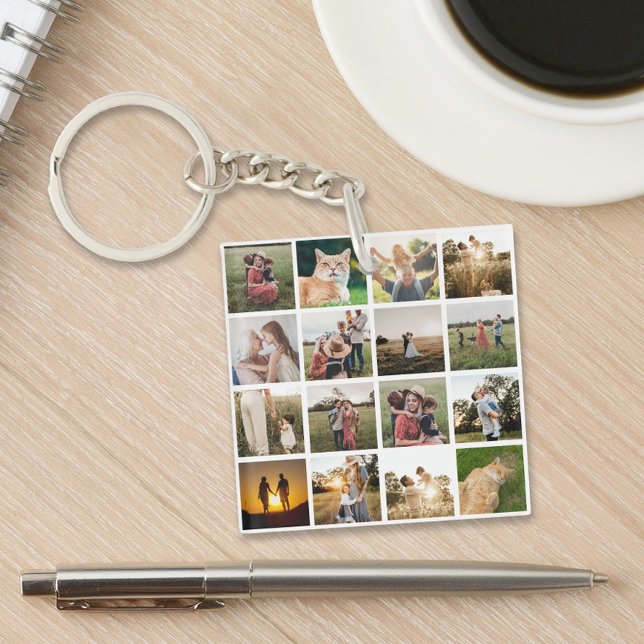Photo Collage Personalized Family Keychain (Creator Uploaded)