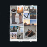 Photo Collage Personalized Fleece Blanket<br><div class="desc">Easy Make a Photo Collage Mosaic Personalized fleece blanket from Ricaso - add your own photographs that mean a lot to you and create yourself a wonderful unique one of a kind blanket that you will cherish forever</div>