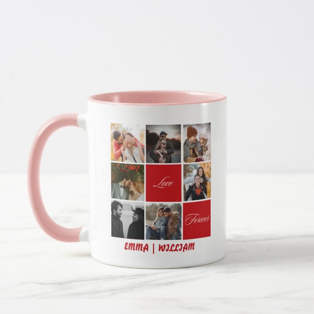 Photo Collage Personalized Message & Name Mug (Left)