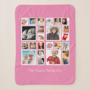 Photo Collage Personalized Sherpa Blanket
