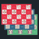 Photo Collage Personalized Template Wrapping Paper Sheet<br><div class="desc">Customizable gift wrap paper - you can add your own photos and text .. personalized wrapping paper roll from Ricaso - designed with spaces for your own photographs wrapping paper sheets from Ricaso</div>