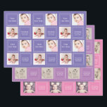 Photo Collage Personalized Template Wrapping Paper Sheet<br><div class="desc">Customizable gift wrap paper - you can add your own photos and text .. personalized wrapping paper roll from Ricaso - designed with spaces for your own photographs wrapping paper sheets from Ricaso</div>