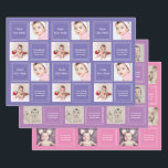 Photo Collage Personalized Template Wrapping Paper Sheet<br><div class="desc">Customizable gift wrap paper - you can add your own photos and text .. personalized wrapping paper roll from Ricaso - designed with spaces for your own photographs wrapping paper sheets from Ricaso</div>
