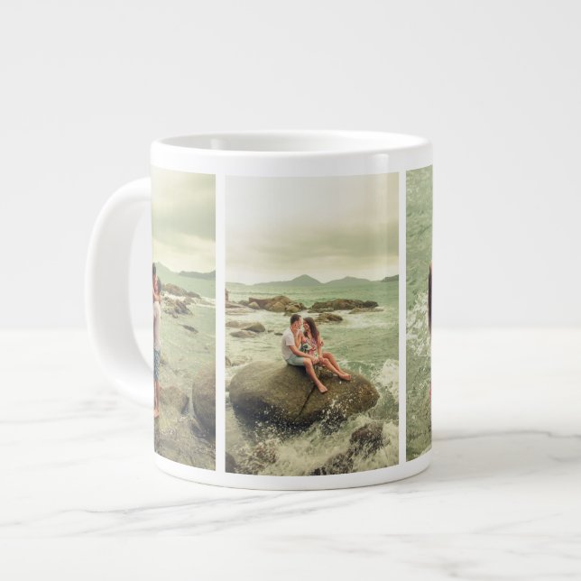 Photo Collage personnalisé 4 Mug café (Devant gauche)
