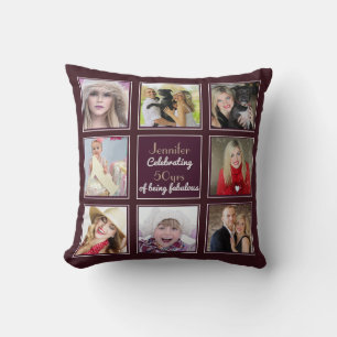 Photo Collage Pillow - Square Photos - Instagram