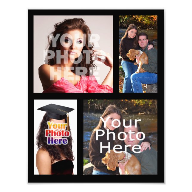Photo Collage Print, Four Pictures Print (Front)