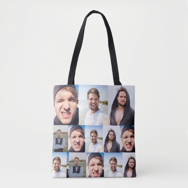 Photo Collage Put Your Face on a  Tote Bag (Front)