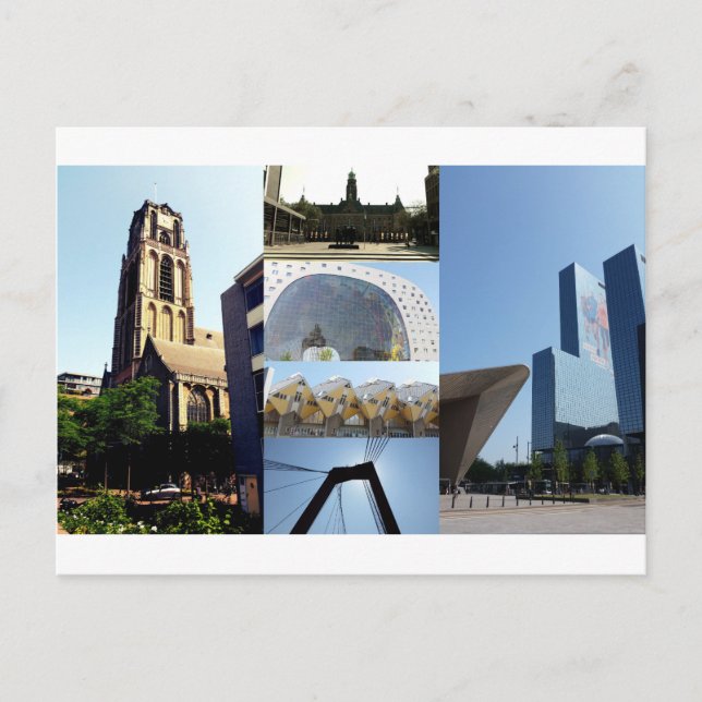Photo collage Rotterdam 1 Postcard (Front)