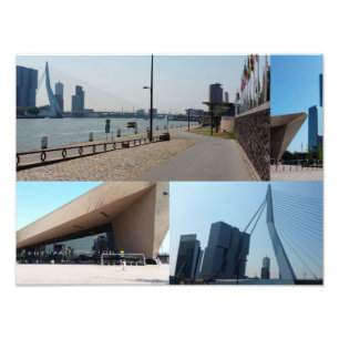 Photo collage Rotterdam 4 Print