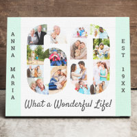 Photo Collage set in Number 60 Mint White Custom