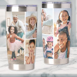 Photo Collage Simple Elegant Picture Insulated Tumbler<br><div class="desc">This personalized travel mug features a simple 5-photo collage, turning favourite memories into a meaningful and practical gift. Add photos of family, friends, pets, or travels—whatever moments you want to bring along on the go. Great for Father’s Day, Mother’s Day, birthdays, holidays, or just because. This custom insulated tumbler keeps...</div>