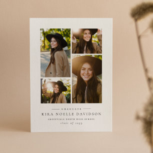 Photo collage simple graduation faire-part