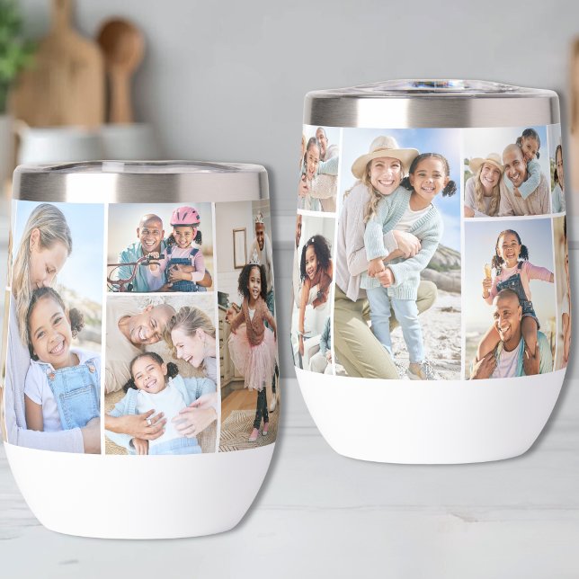 Photo Collage Simple Picture (Photo Collage Simple Picture Thermal Wine Tumbler )