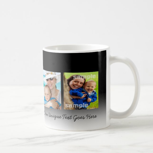 Photo Collage Text Photo Custom Personalized DIY Coffee Mug (Right)