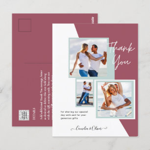 Photo Collage THANK YOU Wedding/Baby/Graduate/ANY Postcard