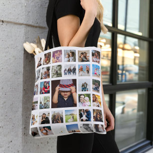 Photo Collage Unique Personalized 33 Photo Tote Bag