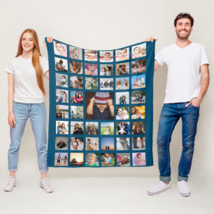 Photo Collage  Unique Personalized DIY Custom Fleece Blanket