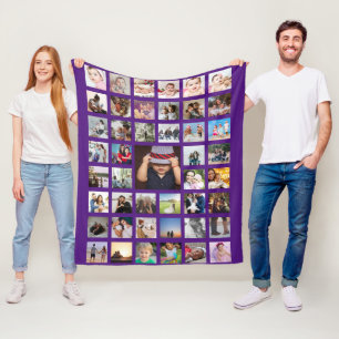 Photo Collage  Unique Personalized DIY Custom Fleece Blanket