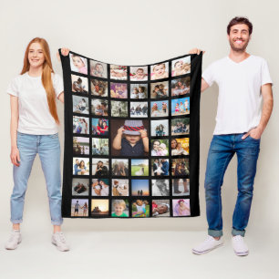 Photo Collage  Unique Personalized DIY Custom Fleece Blanket