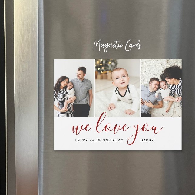 Photo Collage Valentine's Day Magnetic Card (Creator Uploaded)