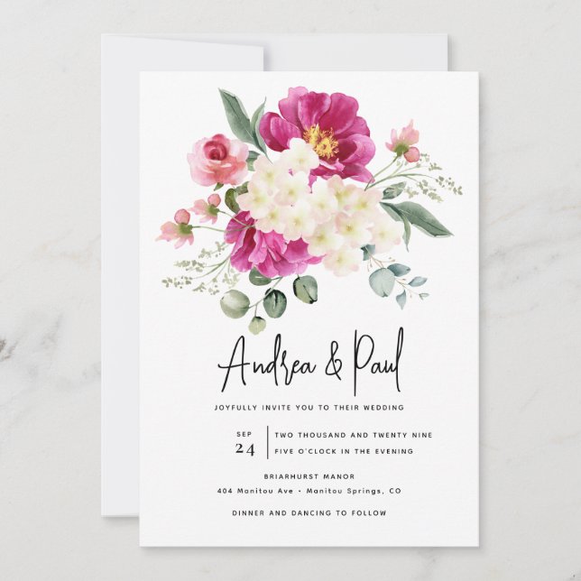 Photo Collage Wedding | Qr Code Invitations (Front)