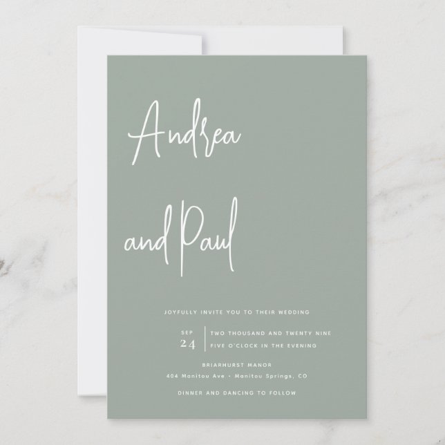 Photo Collage Wedding | Qr Code Invitations (Front)