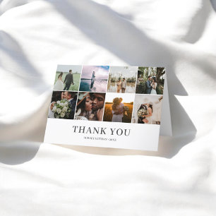 Photo Collage Wedding Thank You Card