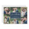 Photo Collage Wedding Thank You Flat Card | Navy