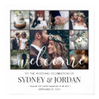 Photo Collage Wedding Welcome Script Modern Square