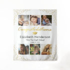 Photo Collage White Gold Graduation Backdrop