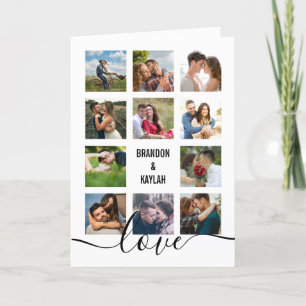 Photo Collage White Wedding Program