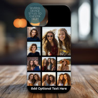 Photo Collage with 9 Photos optional background