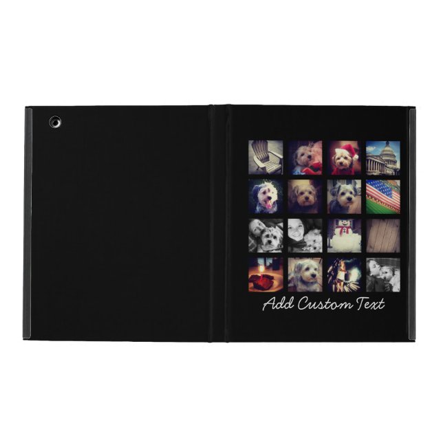 Photo Collage with Black Background iPad Case (Outside)