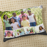 Photo Collage with Custom Family Name Year & Event Accent Pillow<br><div class="desc">Personalize this cheerful accent pillow with your favourite family photos of a reunion, vacation or other occasion. The template is set up ready for you to add up to 5 photos and your family name, as well as the event and the year (if applicable). The main photo will be used...</div>