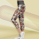 Photo Collage with up to 16 photos - black Capri Leggings<br><div class="desc">Show off your fun side with favourite pictures of friends and family. A unique piece of clothing that is completely covered in small pictures. For best results,  crop all of your photos into squares before uploading to this collage.</div>