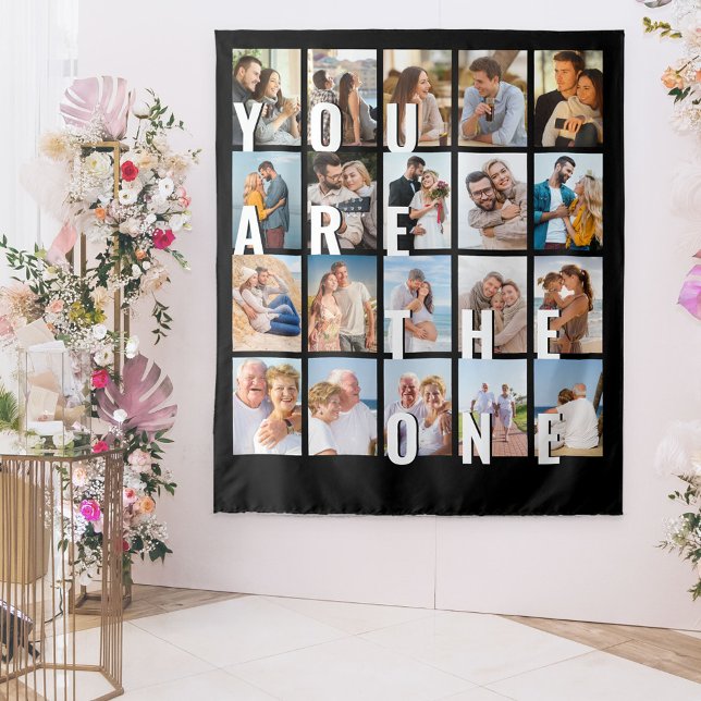 Photo Collage You are the One 20 Picture Backdrop Tapestry (Creator Uploaded)