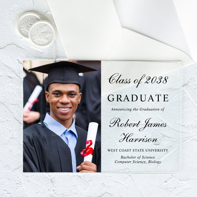 Photo College Graduation Acrylic Announcement (Creator Uploaded)