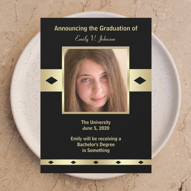 Photo College University Graduation Announcements (Creator Uploaded)