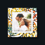 Photo Colourful Animal Pattern Canvas Print<br><div class="desc">Made to look dimensional,  a colourful wild animal print pattern creates a beautiful frame for your favourite photo on this wrapped canvas. **TIP: If using square plaque,  you might need to crop your photo to a square BEFORE uploading it for best results.</div>