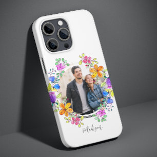 Photo Colourful Floral Simple Modern Personalized iPhone 14 Pro Case