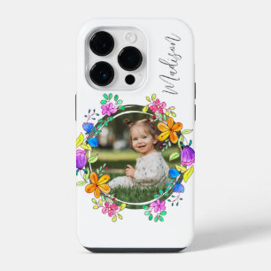 Photo Colourful Floral Simple Modern Personalized iPhone 14 Pro Case